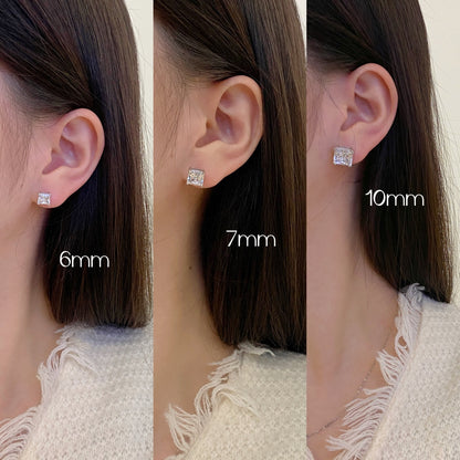 [Royal Jewellery]Delicate Square Shape Earrings