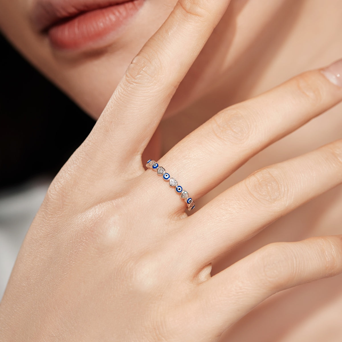 [Royal Jewellery]Radiant Colorful Round Shape Daily Ring