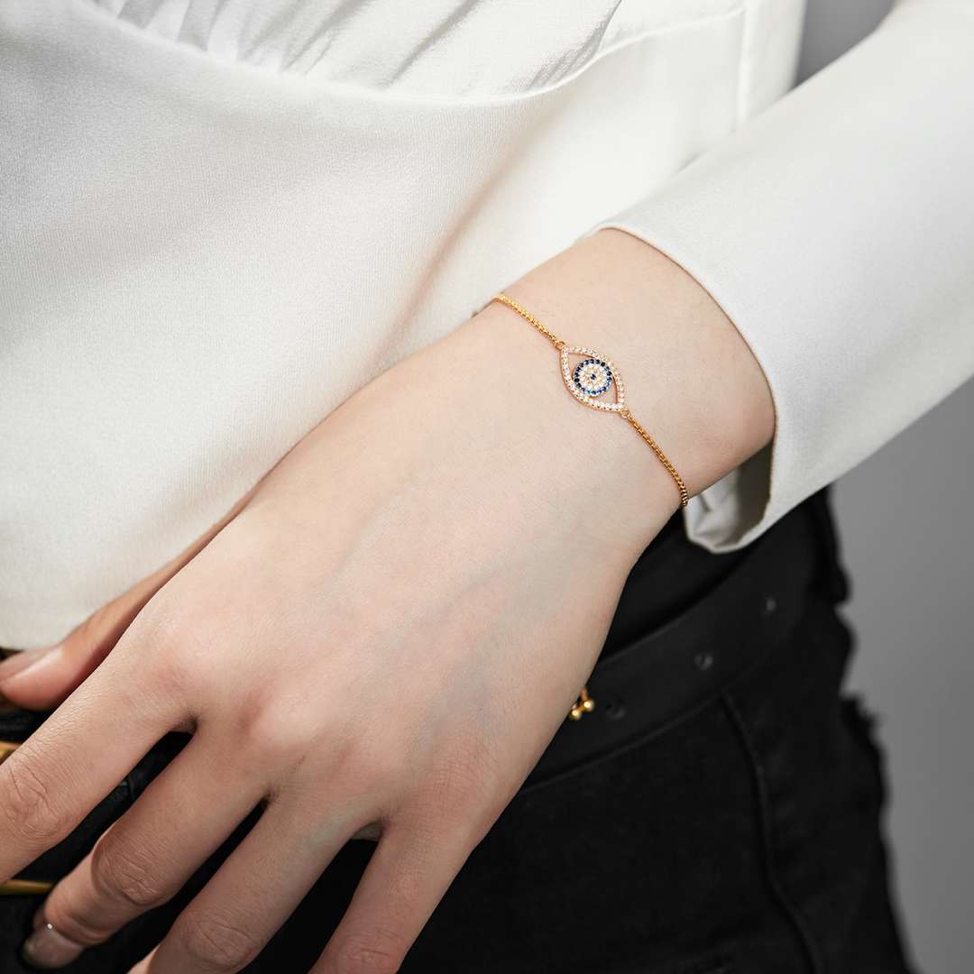 [Royal Jewellery]Dazzling Eye Shape Necklace
