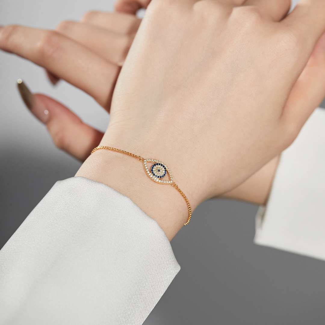 [Royal Jewellery]Dazzling Eye Shape Necklace