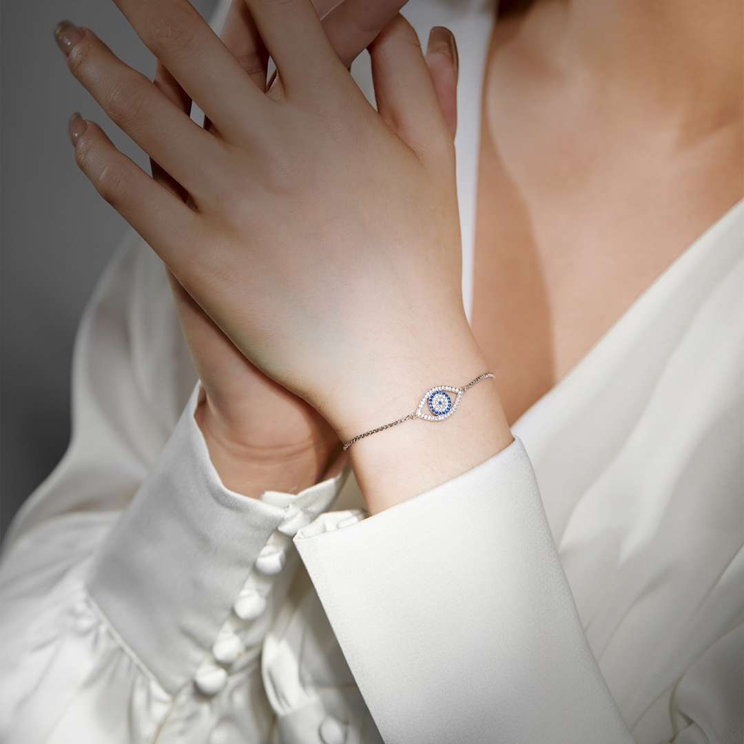 [Royal Jewellery]Dazzling Eye Shape Necklace