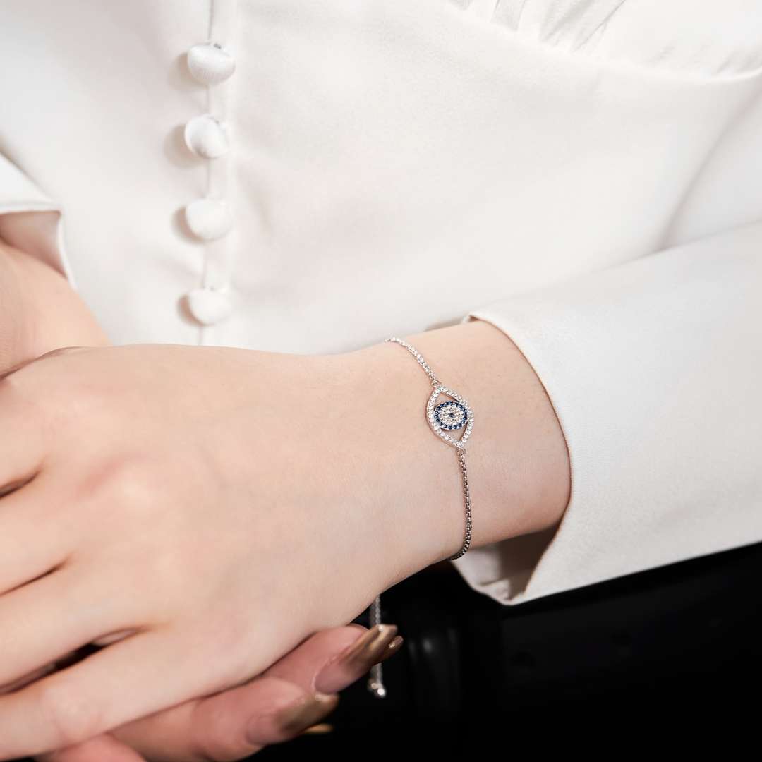 [Royal Jewellery]Dazzling Eye Shape Necklace