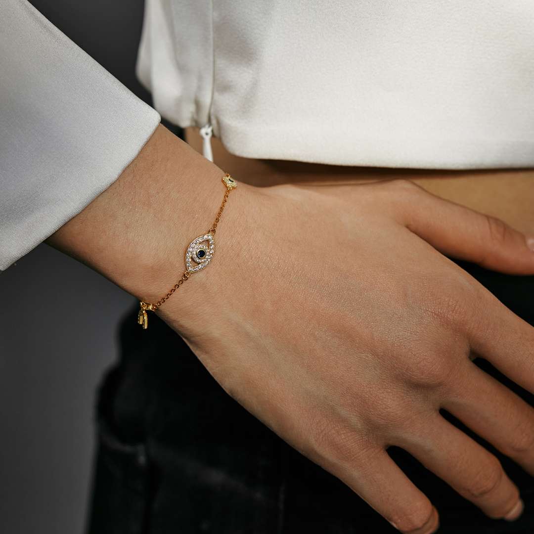 [Royal Jewellery]Dainty Eye Shape Necklace