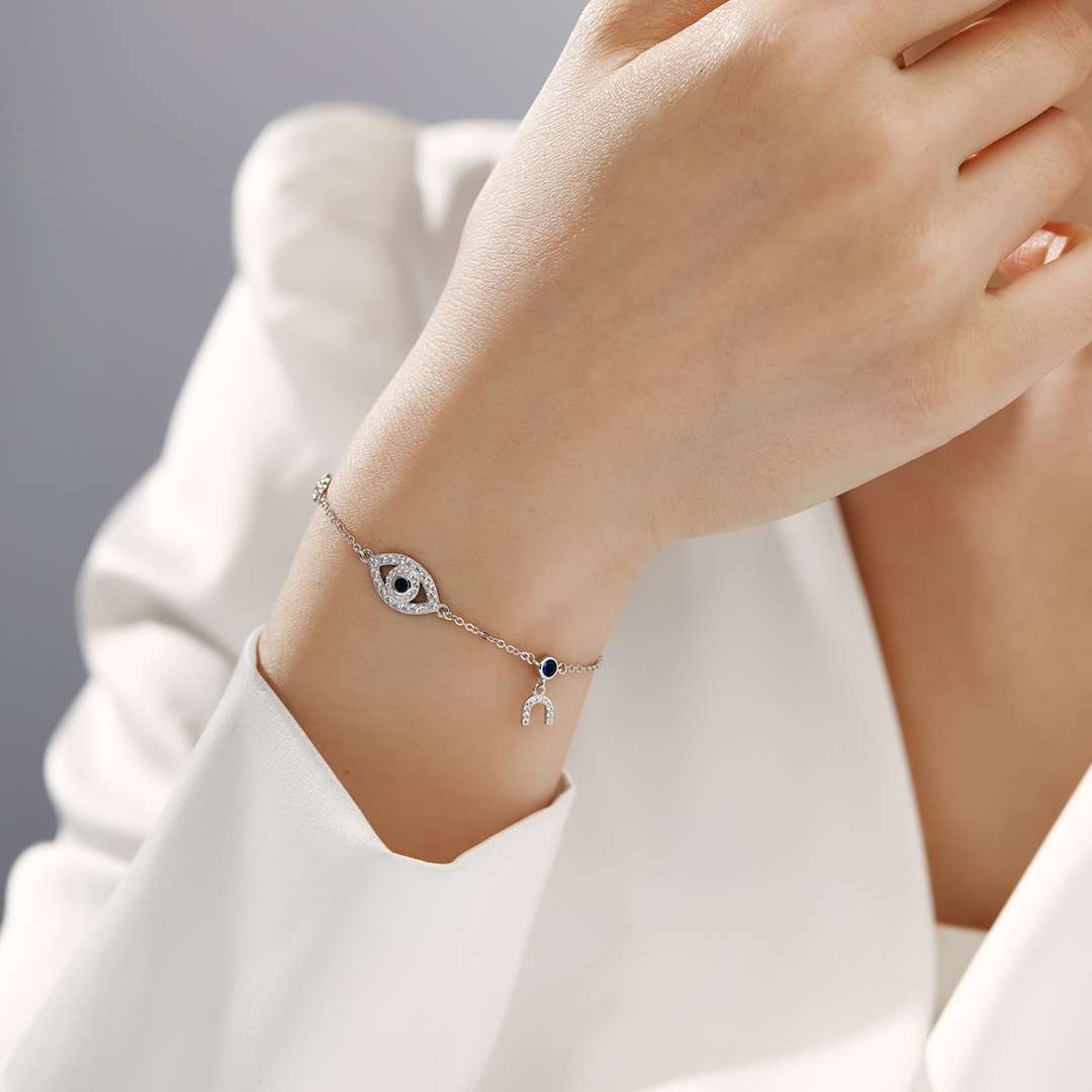 [Royal Jewellery]Dainty Eye Shape Necklace