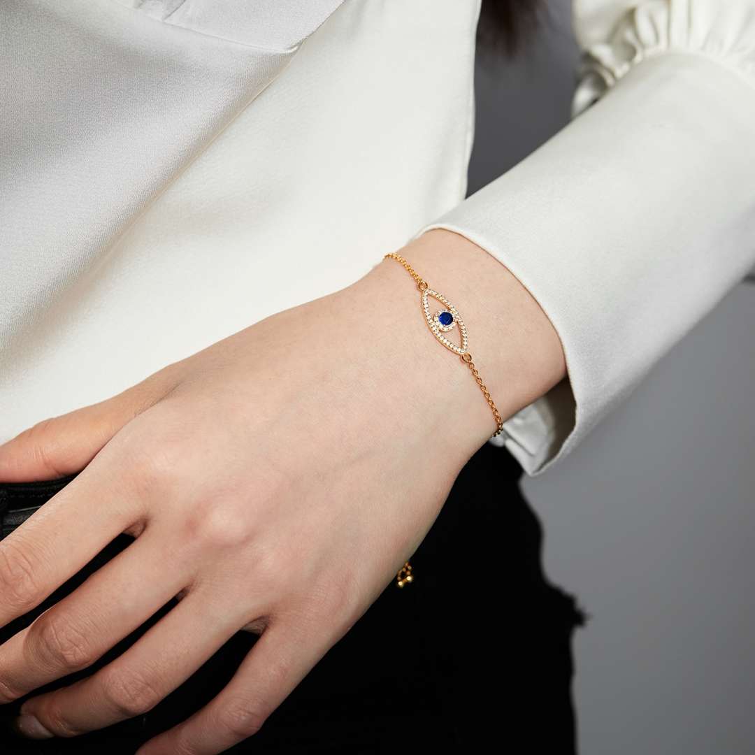 [Royal Jewellery]Devil's Eye Hollow Design Bracelet