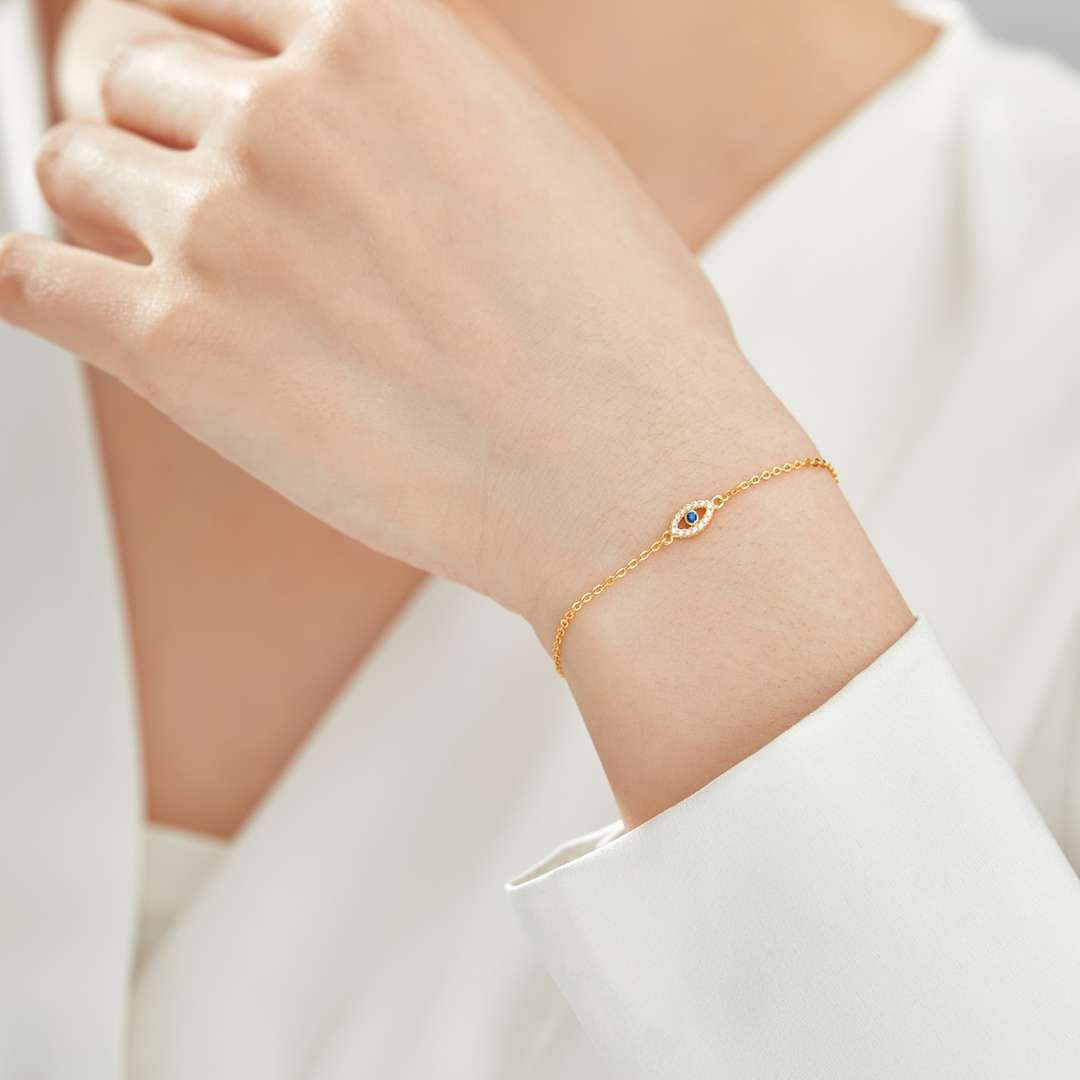 [Royal Jewellery]Evil Eye Shape Necklace