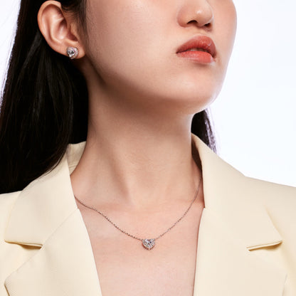 [Royal Jewellery]Dazzling Heart Shape Lover Earrings