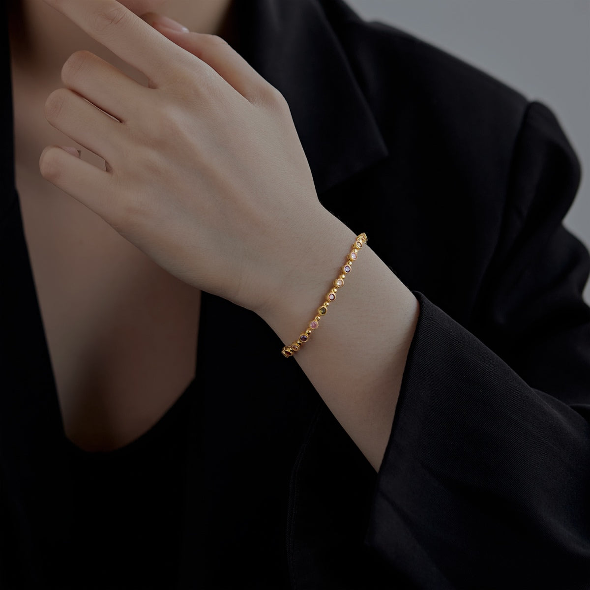 [Royal Jewellery]Sparkling Exquisite Round Cut Party Bracelet