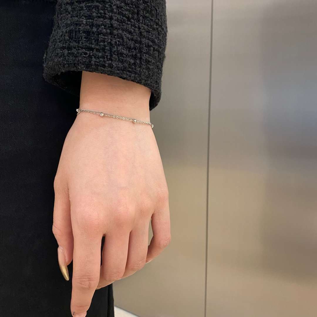 [Royal Jewellery]Delicate Bead Double Layer Bracelet
