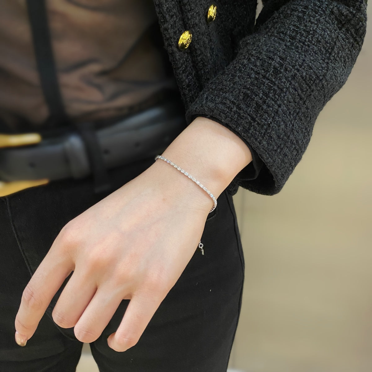 [Royal Jewellery]Elegant Emerald Cut Daily Bracelet