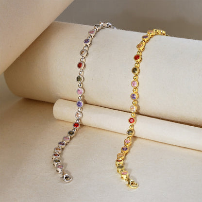 [Royal Jewellery]Sparkling Exquisite Round Cut Party Bracelet