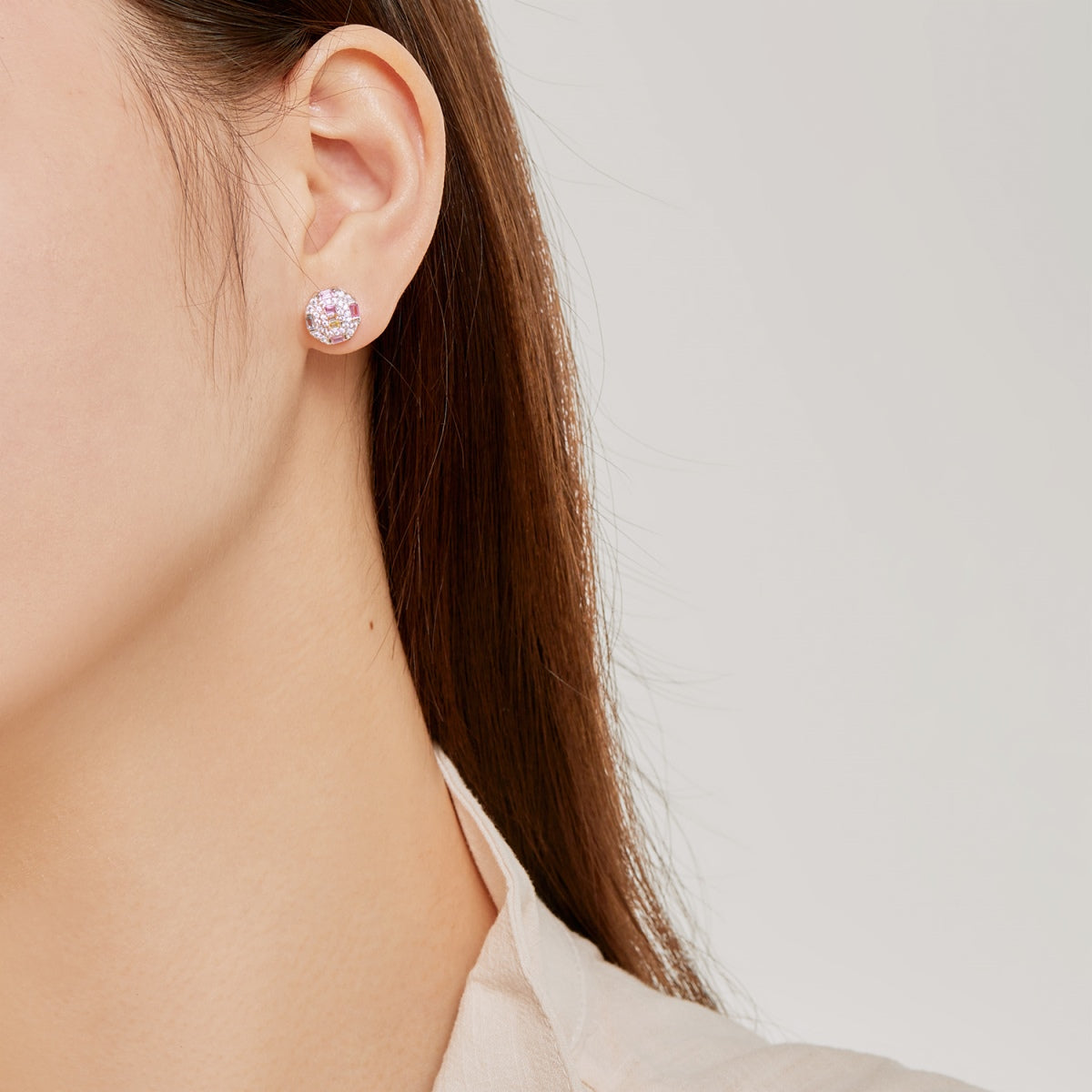 [Royal Jewellery]Ornate Colorful Octagon Shape Daily Earrings