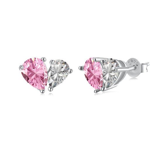 [Royal Jewellery]Dazzling Elegant Heart Cut Lover Earrings