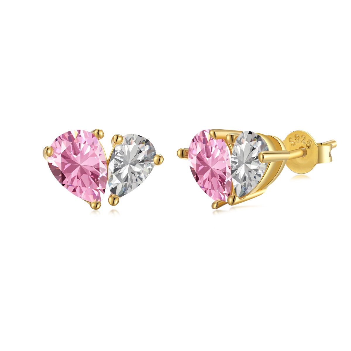 [Royal Jewellery]Dazzling Elegant Heart Cut Lover Earrings