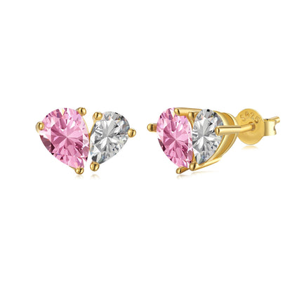 [Royal Jewellery]Dazzling Elegant Heart Cut Lover Earrings