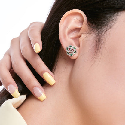 [Royal Jewellery]Exquisite Flower Shape Daily Earrings