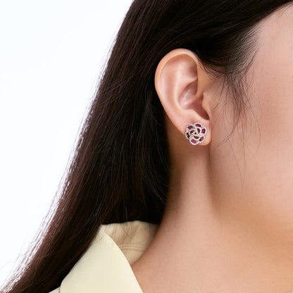 [Royal Jewellery]Exquisite Flower Shape Daily Earrings