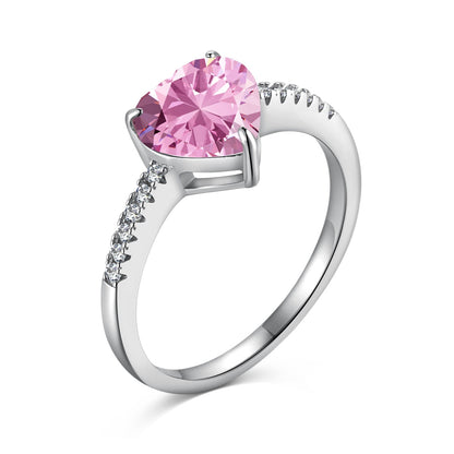 [Royal Jewellery]2.0 Carat Dazzling Lustrous Heart Cut Lover Ring