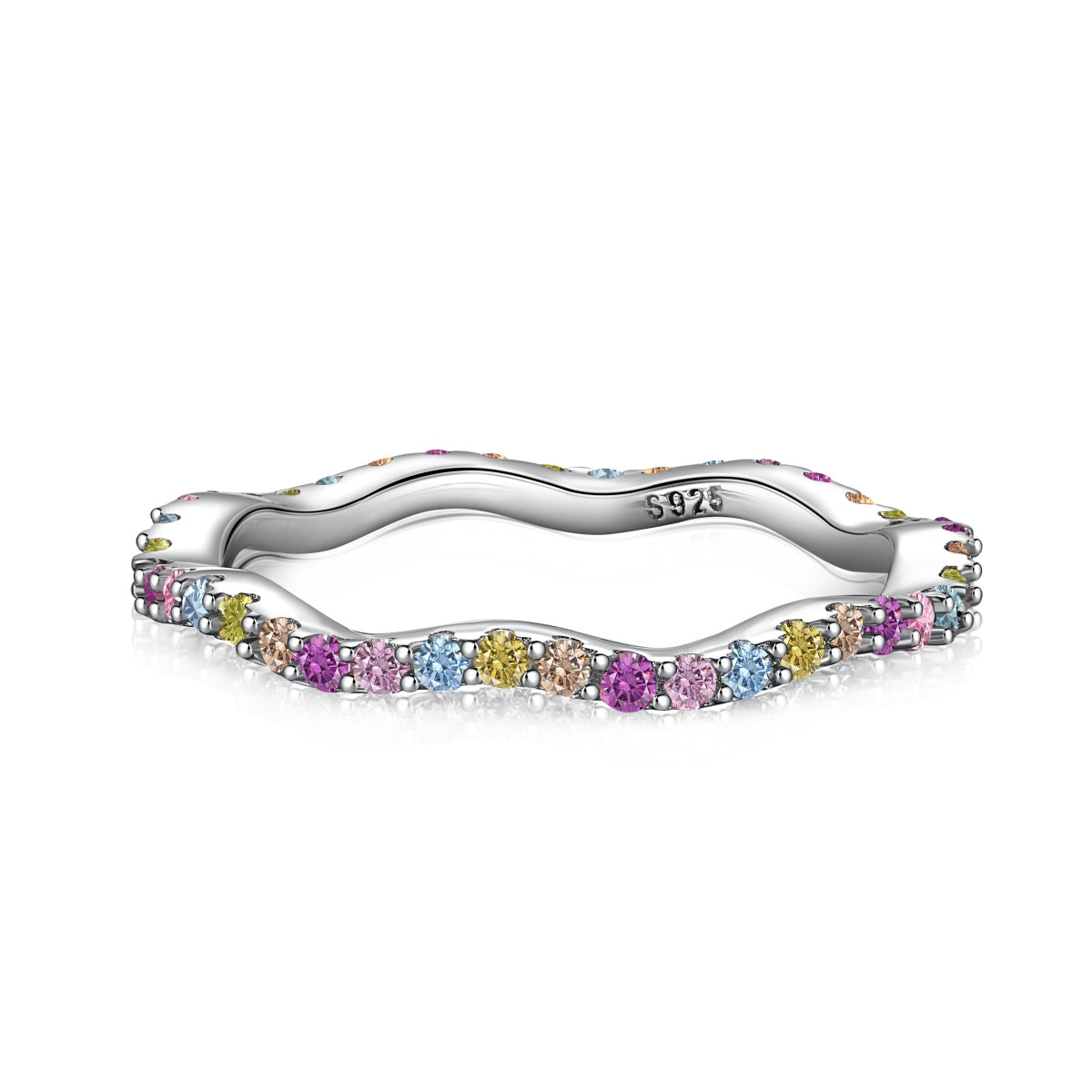 [Royal Jewellery]Dainty Colorful Round Cut Party Ring