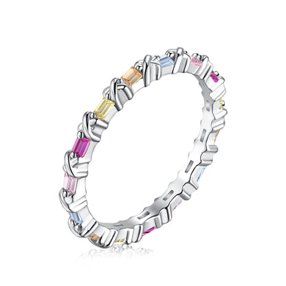 [Royal Jewellery]Charming Colorful Round Cut Daily Ring