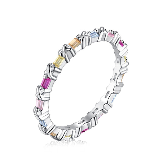 [Royal Jewellery]Charming Colorful Round Cut Daily Ring