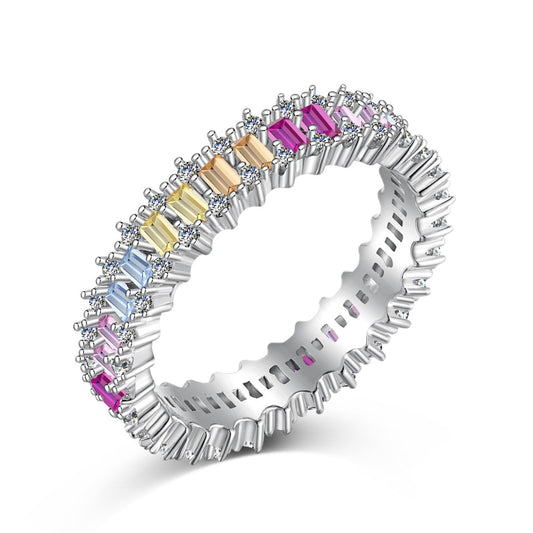 [Royal Jewellery]Splashy Ornate Emerald Cut Cocktail Ring