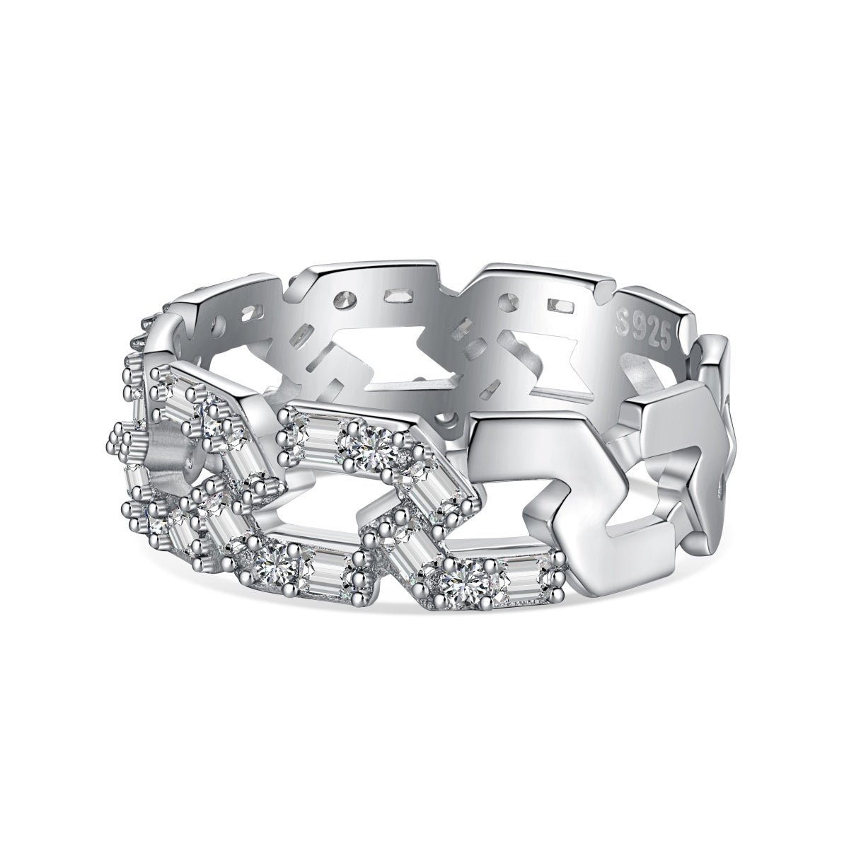 [Royal Jewellery]Sparkling Vibrant Emerald Cut Daily Ring