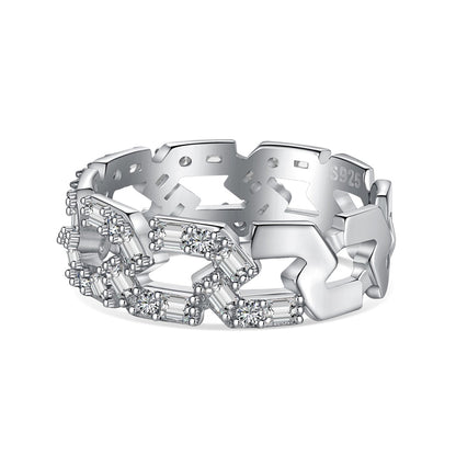 [Royal Jewellery]Sparkling Vibrant Emerald Cut Daily Ring