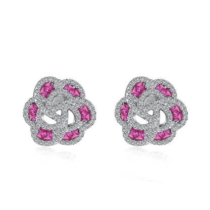 [Royal Jewellery]Exquisite Flower Shape Daily Earrings