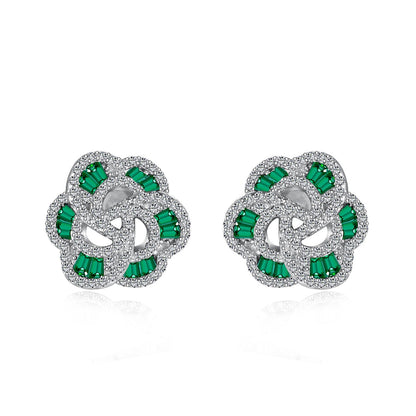 [Royal Jewellery]Exquisite Flower Shape Daily Earrings