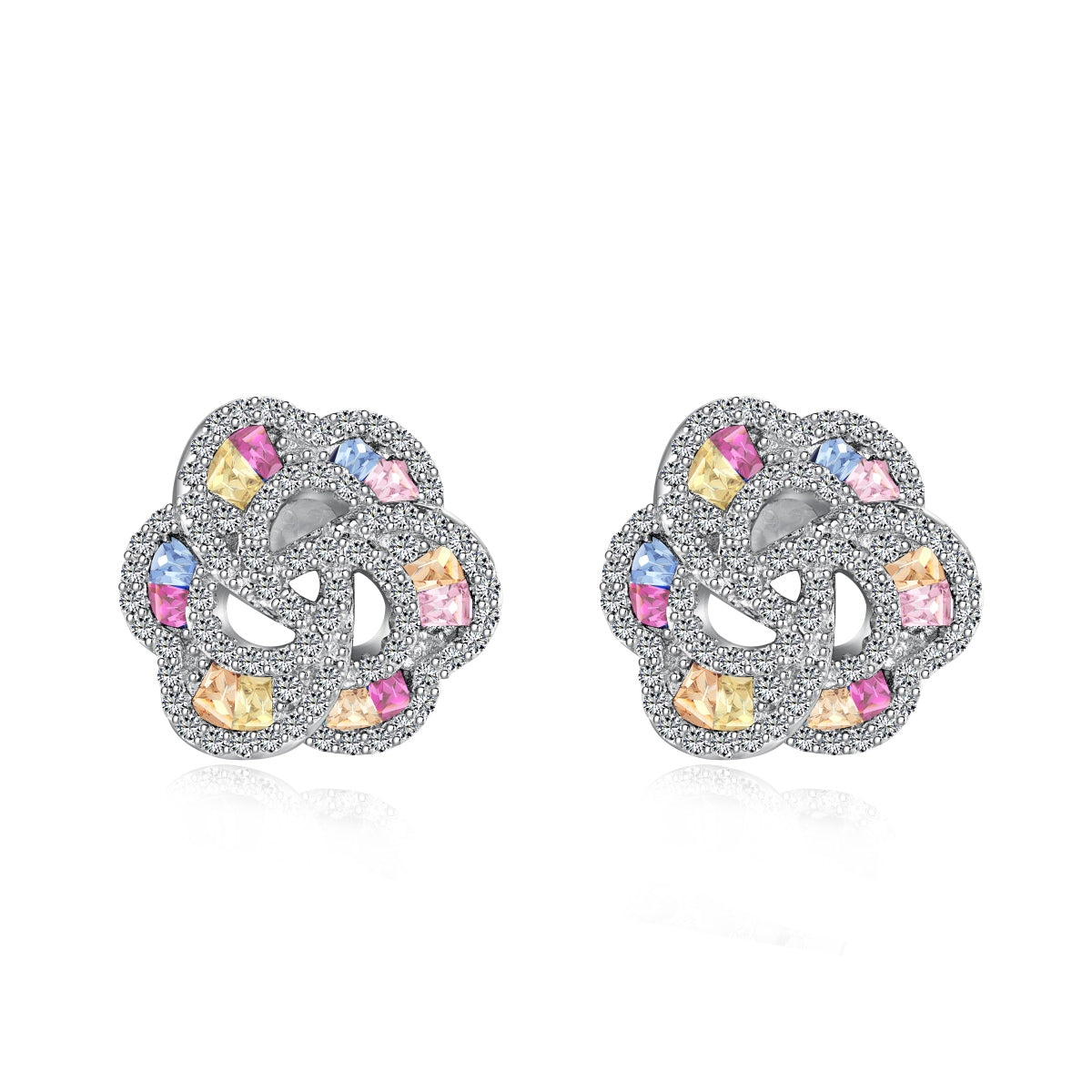 [Royal Jewellery]Exquisite Flower Shape Daily Earrings