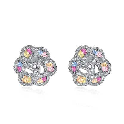 [Royal Jewellery]Exquisite Flower Shape Daily Earrings