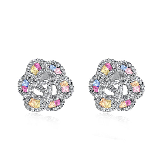 [Royal Jewellery]Exquisite Flower Shape Daily Earrings