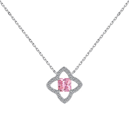 [Royal Jewellery]Exquisite Flower Shape Princess Cut Necklace
