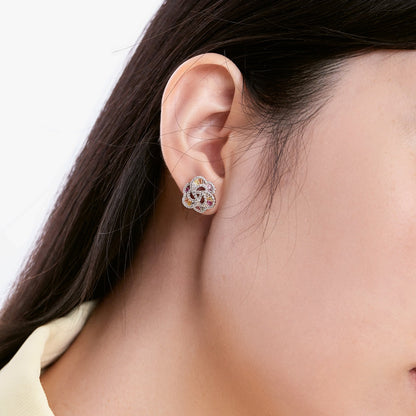 [Royal Jewellery]Exquisite Flower Shape Daily Earrings