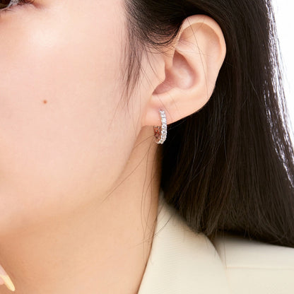 [Royal Jewellery]Radiant Colorful Round Cut Earrings