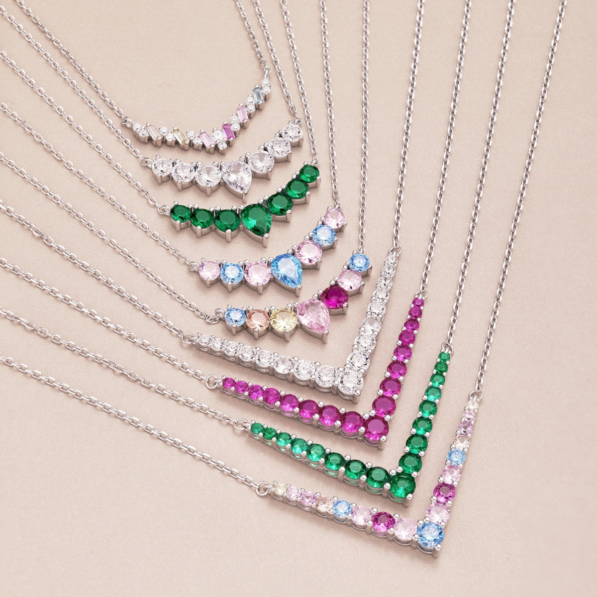 [ROYAL]Dazzling Rainbow Necklace