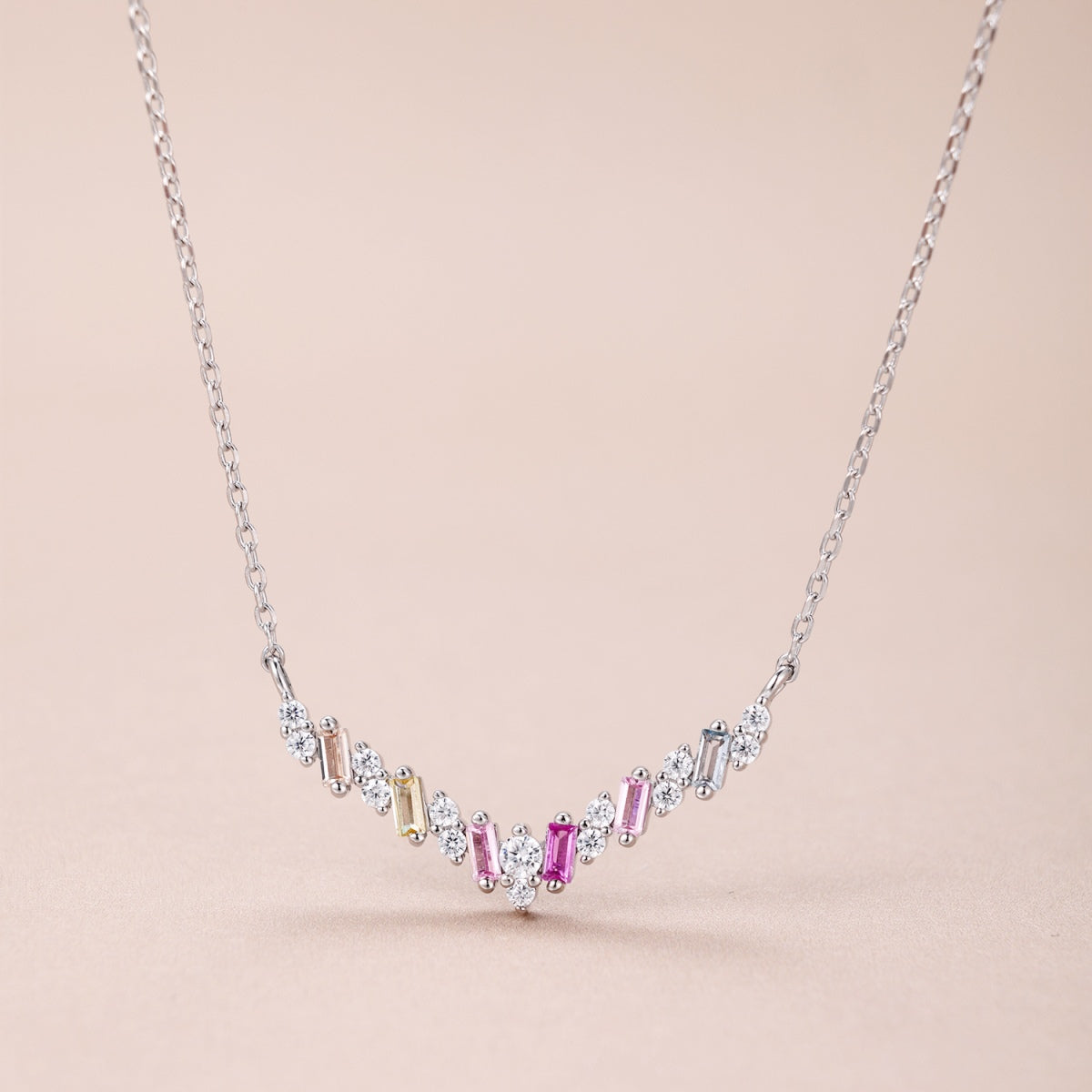 [Royal Jewellery]Dazzling Rainbow Necklace