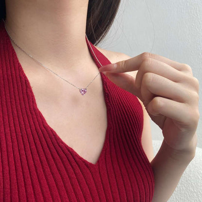 [Royal Jewellery]6.0 carat Radiant Heart Shape Necklace