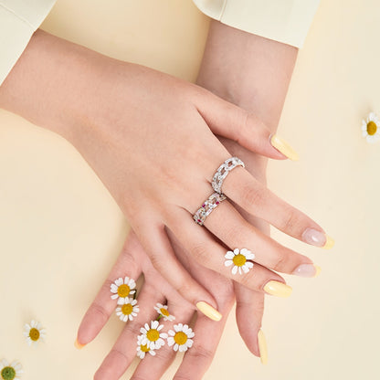 [Royal Jewellery]Sparkling Vibrant Emerald Cut Daily Ring