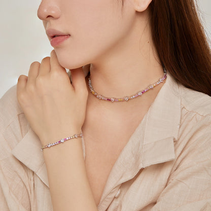 [Royal Jewellery]Delicate Romantic Heart Shape Lover Bracelet