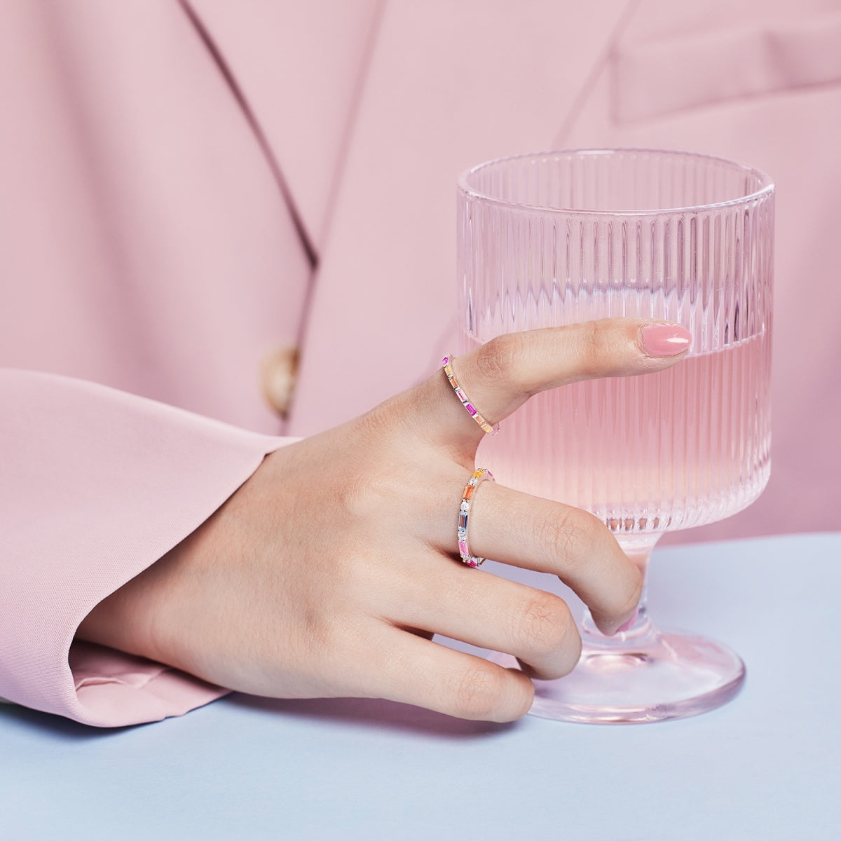 [Royal Jewellery]Lively In Shades Elegant Radiant Cut Daily Ring