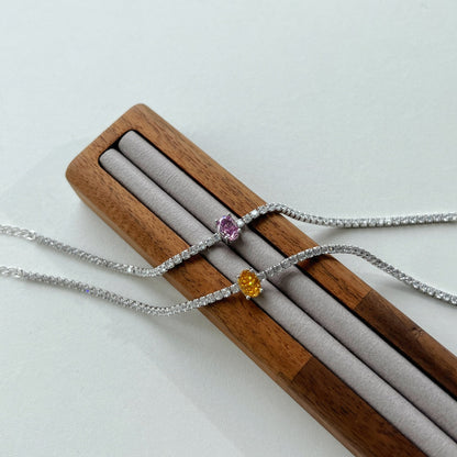 [Royal Jewellery]0.75 Carat Exquisite Oval Cut Daily Bracelet