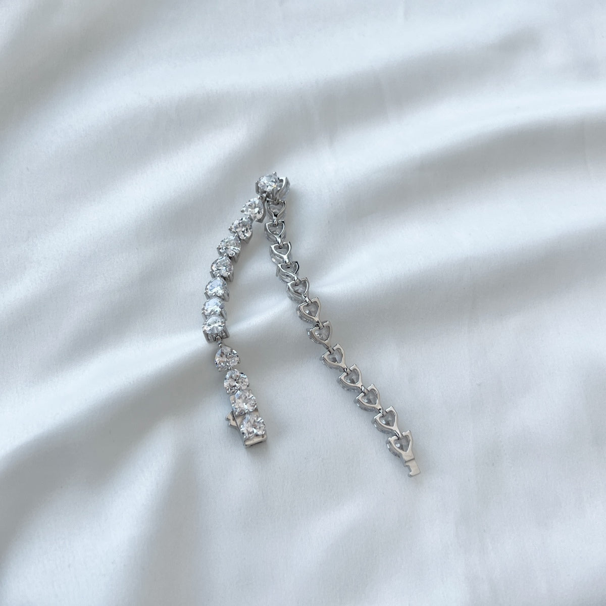 [Royal Jewellery]0.75 Carat Elegant Romantic Heart Shape Lover Bracelet