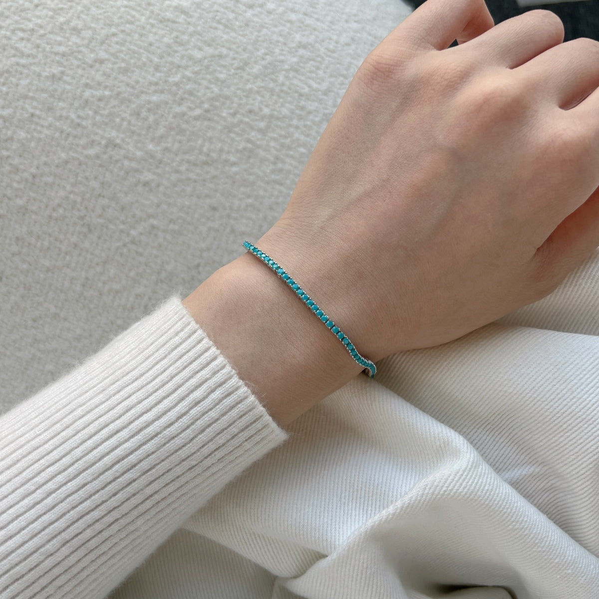 [Royal Jewellery]Dazzling Exquisite Round Cut Daily Bracelet