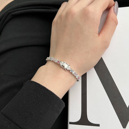 [Royal Jewellery]Dazzling Radiant Multi Cut Daily Bracelet