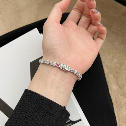 [Royal Jewellery]Dazzling Radiant Multi Cut Daily Bracelet
