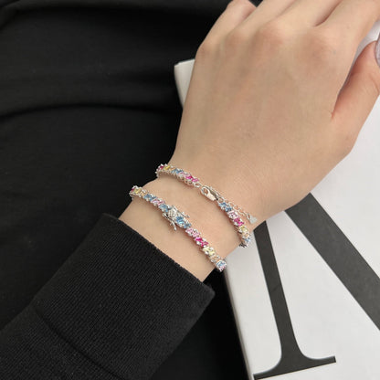 [Royal Jewellery]Ornate Sparkling Multi Cut Party Bracelet