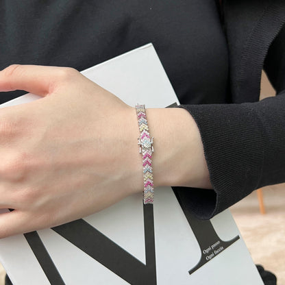 [Royal Jewellery]Ornate Sparkling Round Cut Party Bracelet
