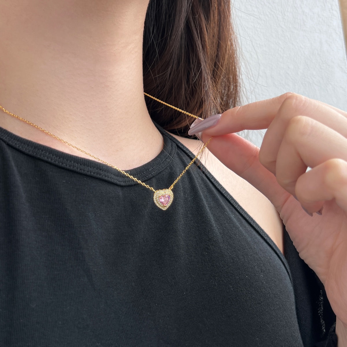 [Royal Jewellery]Exquisite Heart Shape Necklace
